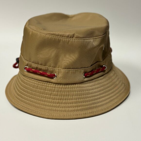 By Anthropologie Nylon Sport Bucket Hat Tan OSFA - Picture 3 of 10
